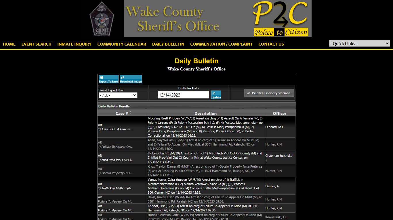 Wake County Sheriff's Office P2C